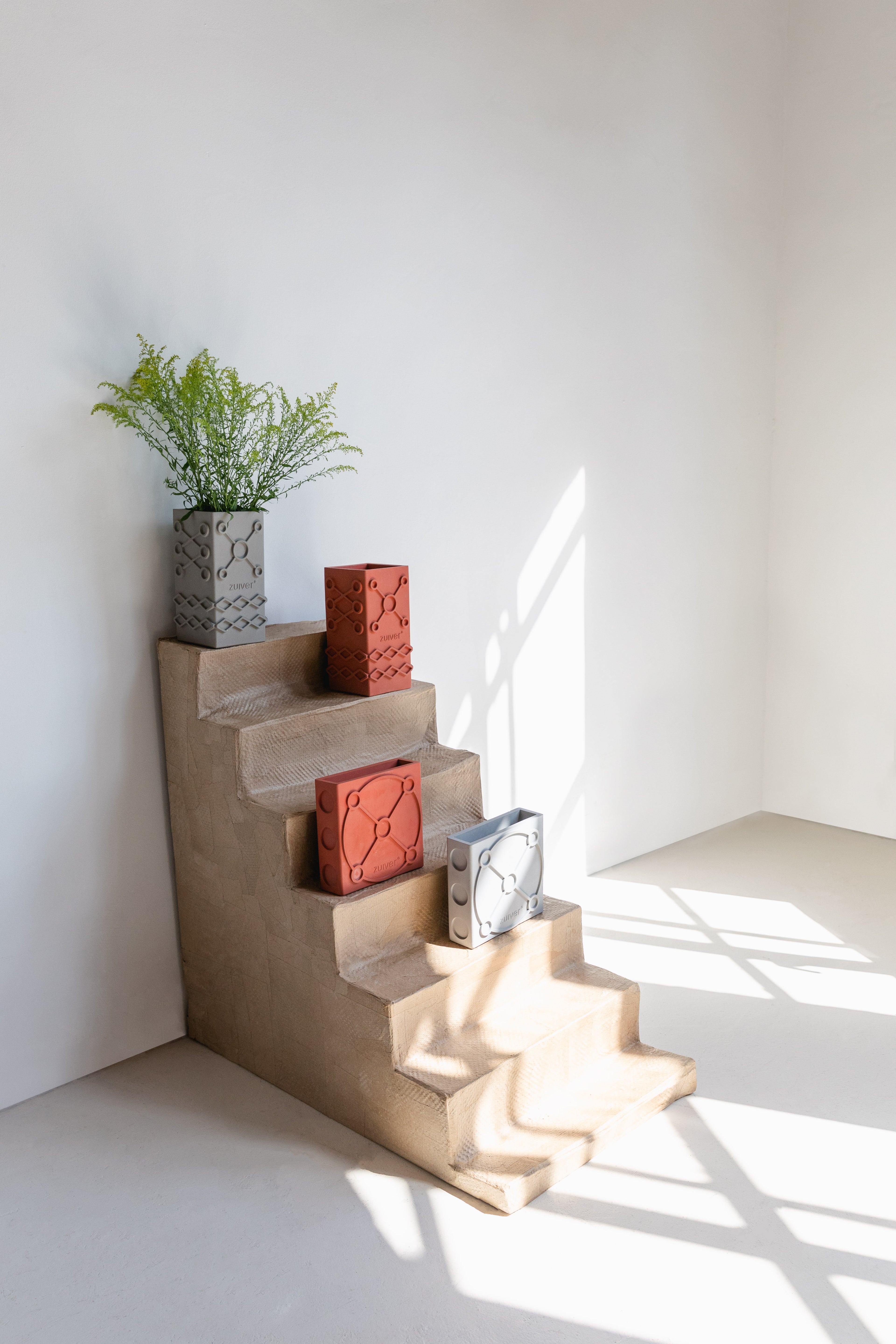 Graphic Carré - Vase - Concrete - Gray