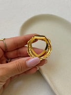 Anillo De Pañuelo Vintage - Diseño Trenzado Dorado