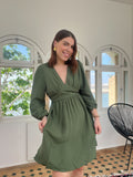 Vestido Elena caqui