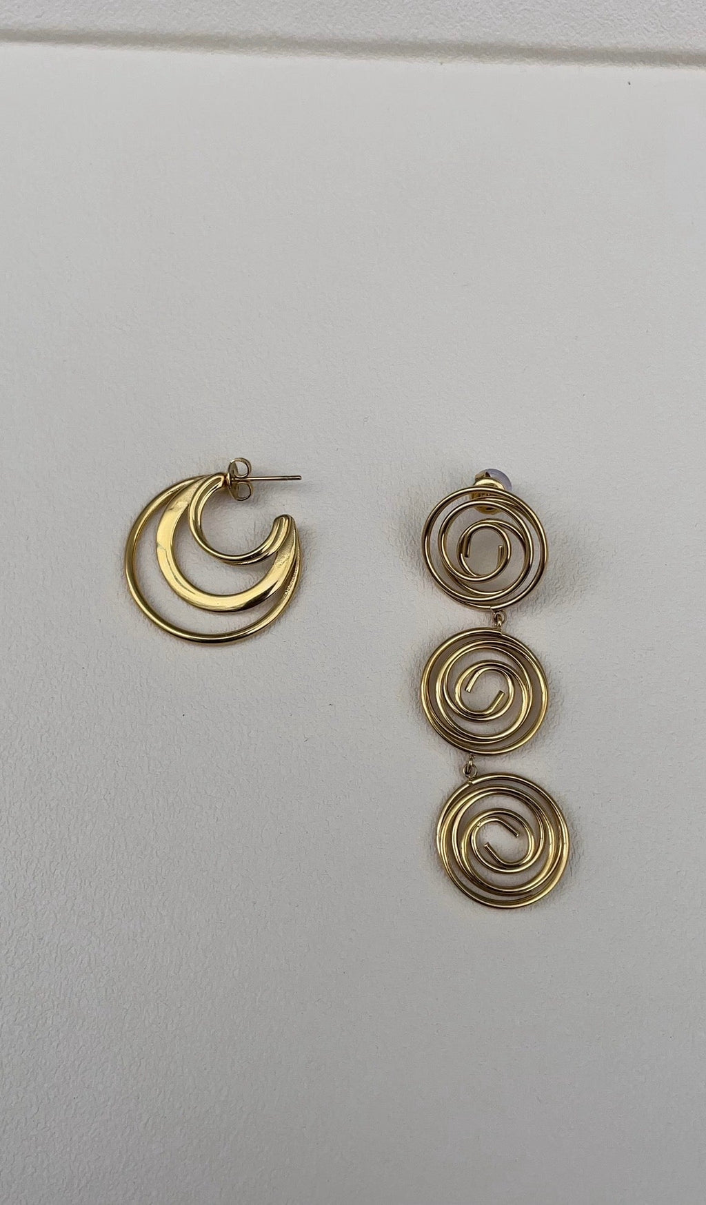Asymmetric Whirlwind Earrings