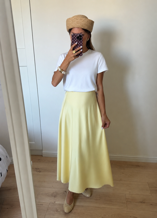 Jupe | Satin Jaune