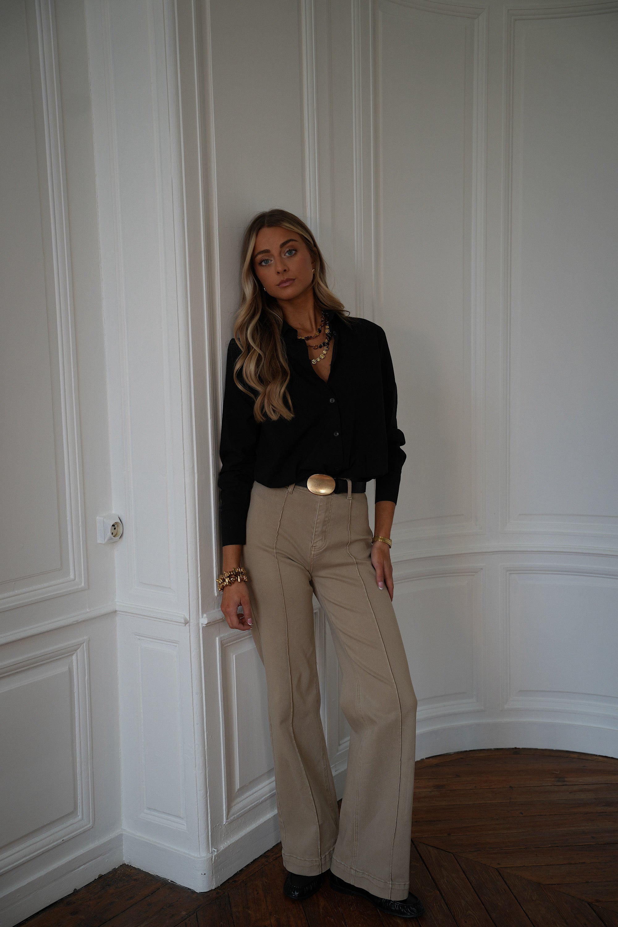 Mocha Beige - Straight Jeans