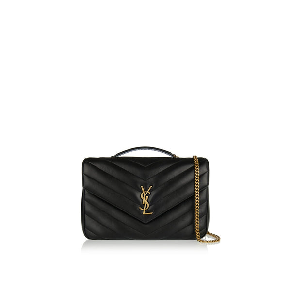 Saint Laurent Loulou Large axelväska i läder - Svart - Dam