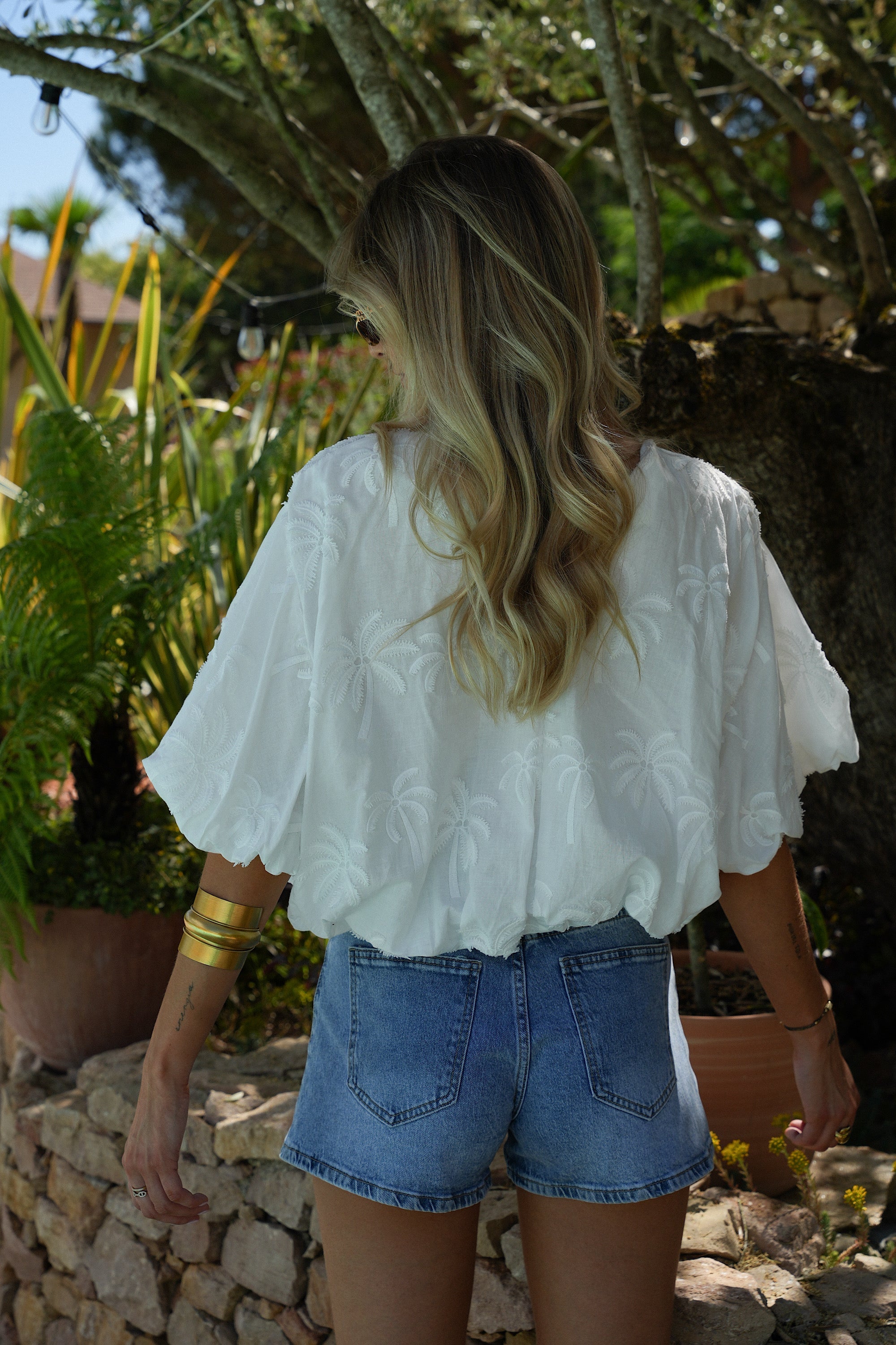 Blouse Brodée Naya - Blanche