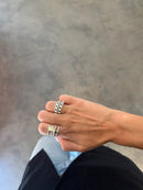 Anillo Love Verde Plata