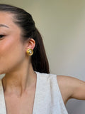 Pendientes David Grau Vintage - Redondos Dorados Y Strass