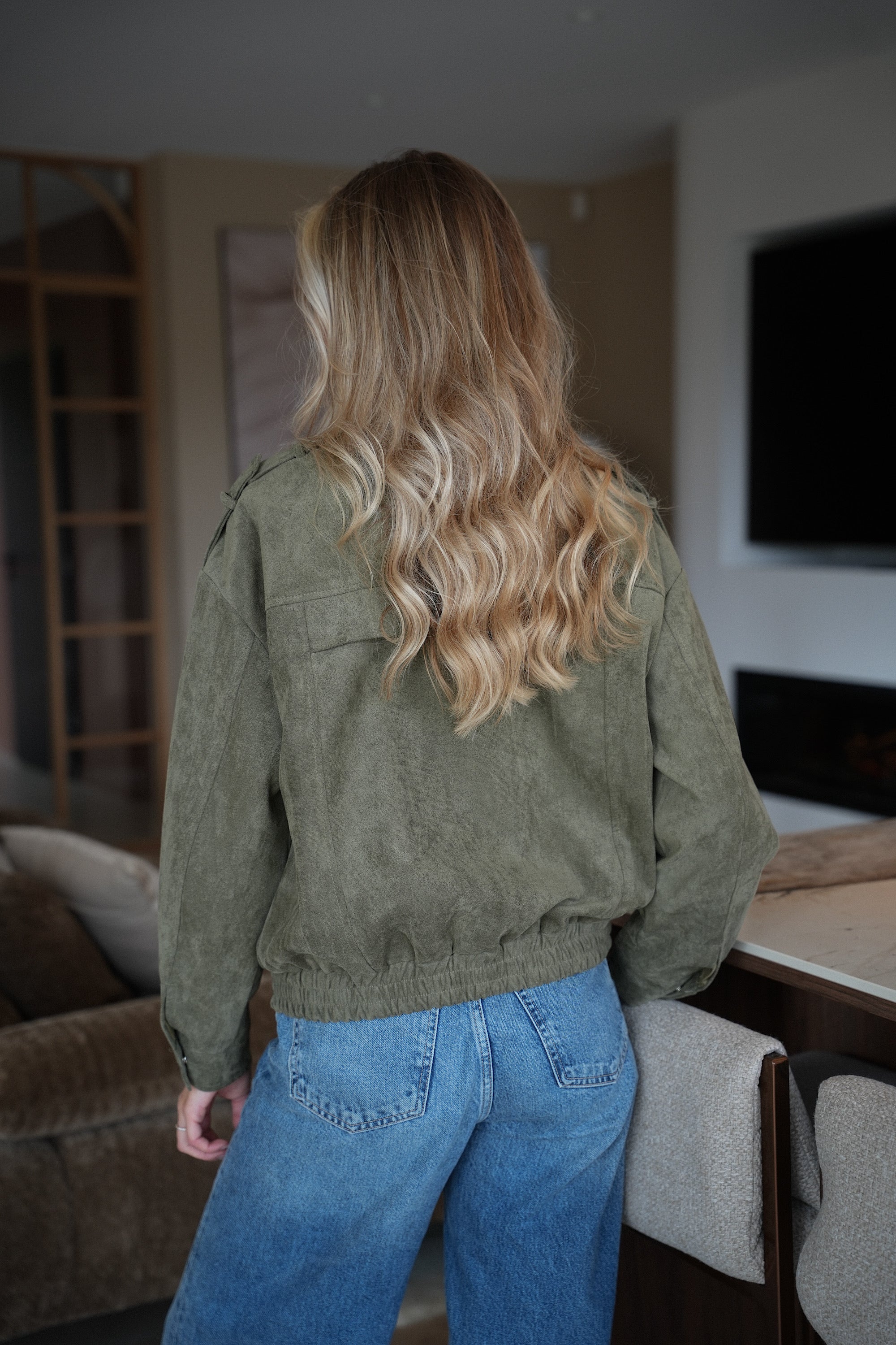 Alcina Khaki - Suede Jacket