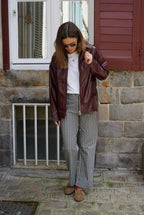 Bianca Vinyl Jacket Burgundy