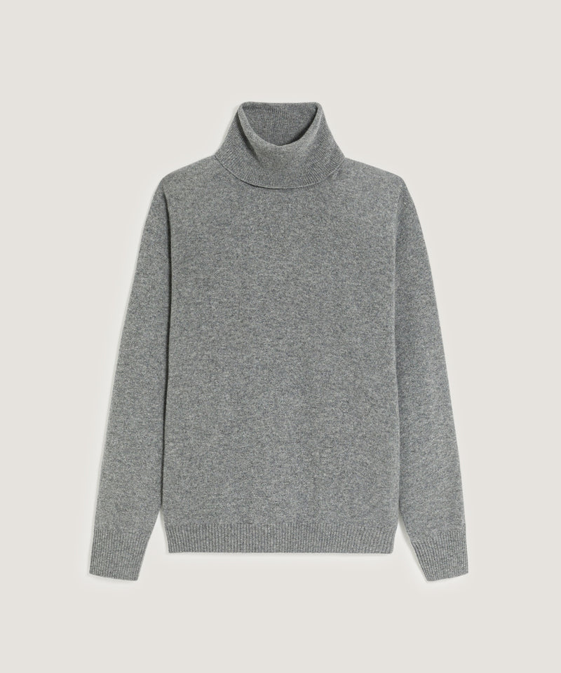 Pull Col Roule - Gris Moyen - Femme