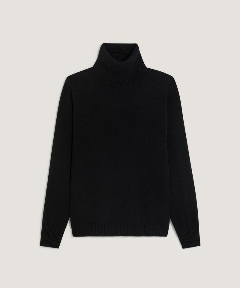 Pull Col Roule - Noir - Femme