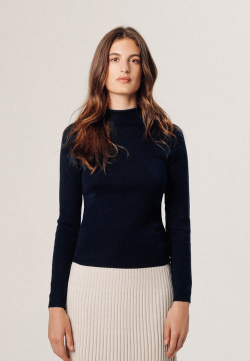 Jersey Doble Cara - Azul Medianoche - Mujer