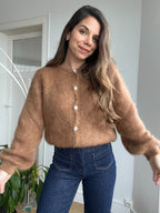 Maille En Laine Bianca Camel