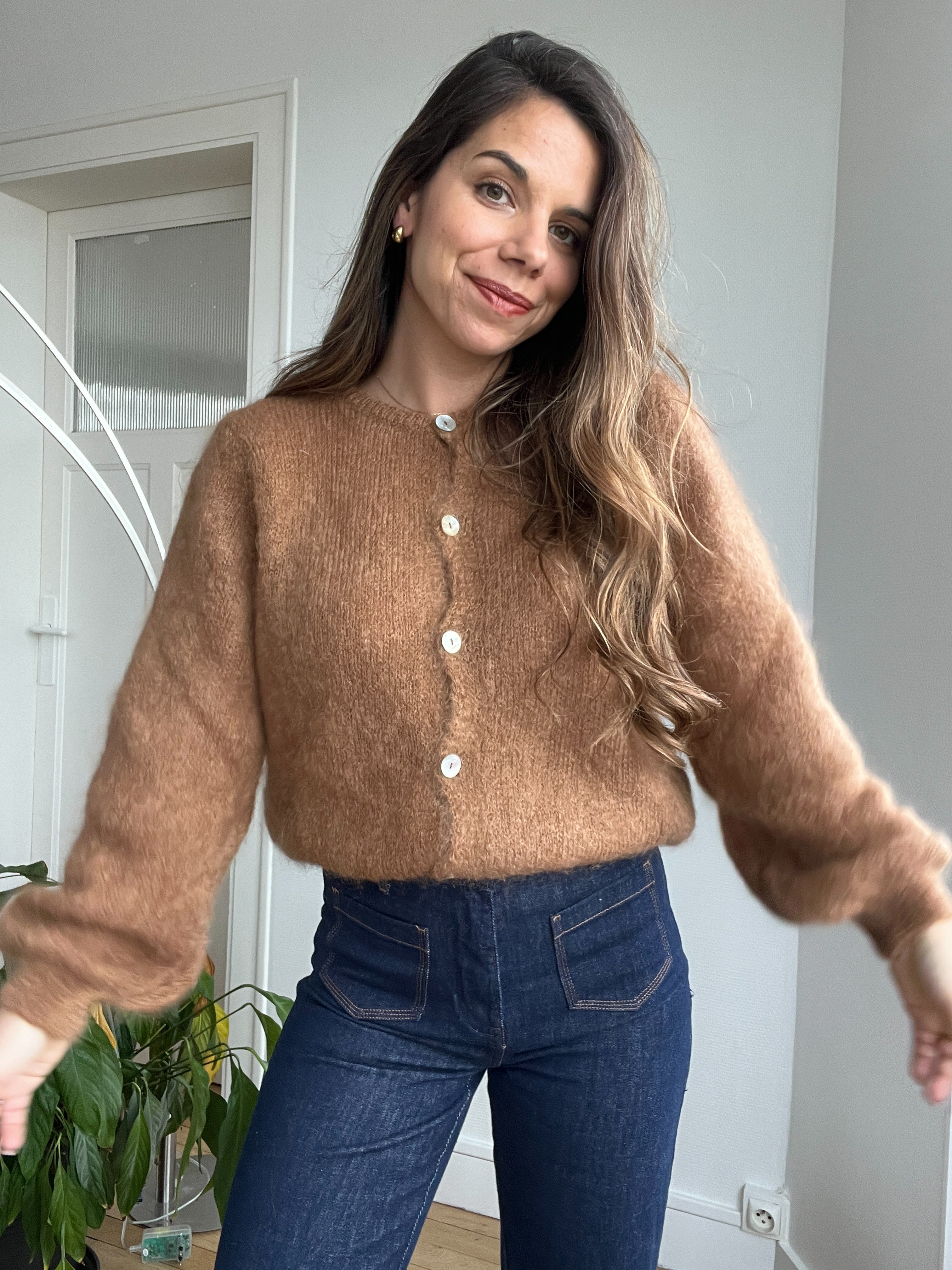 Maille En Laine Bianca Camel