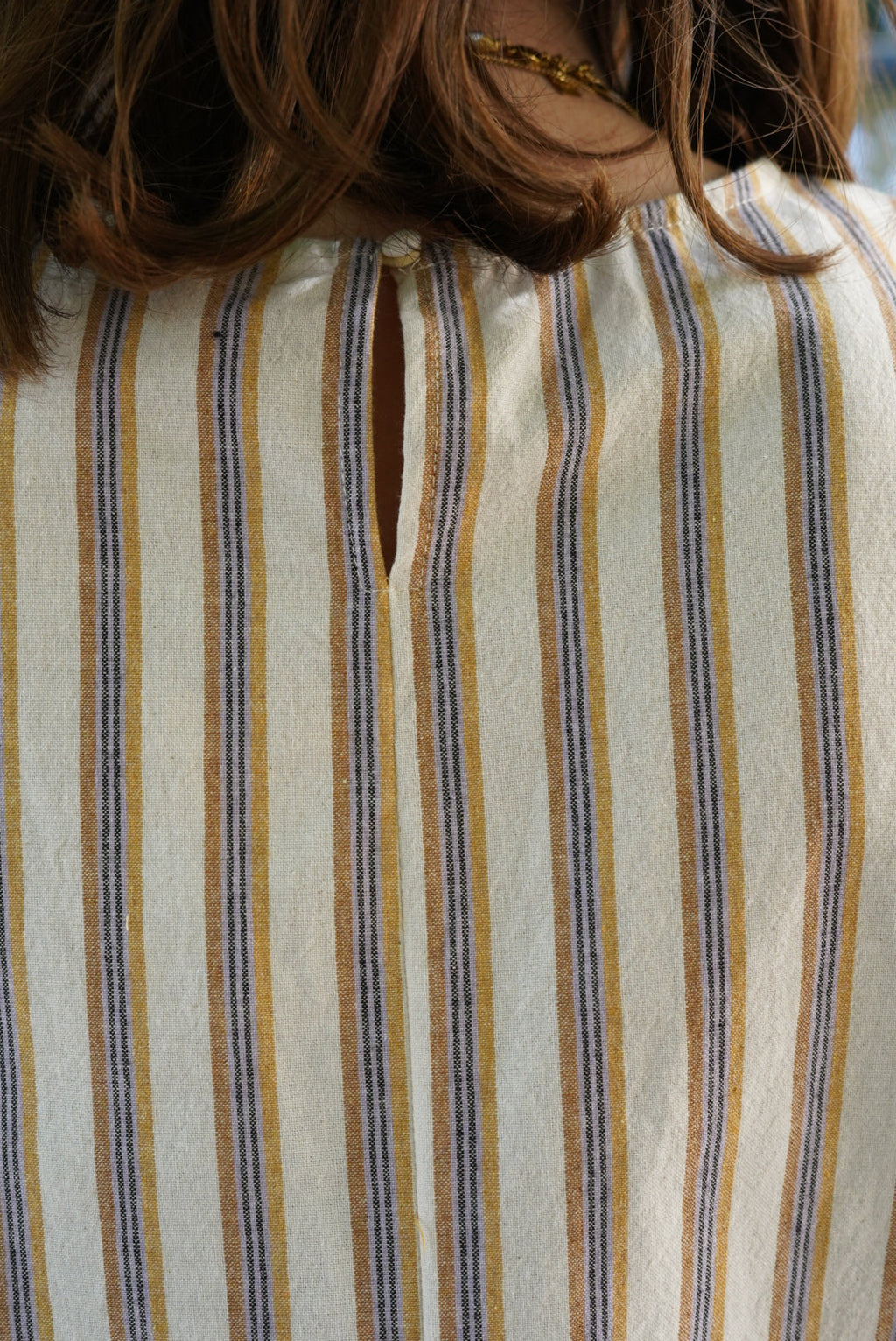 Camel/Lilac Striped Martin Top
