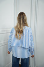 Kalli Asymmetric Blouse - Blue