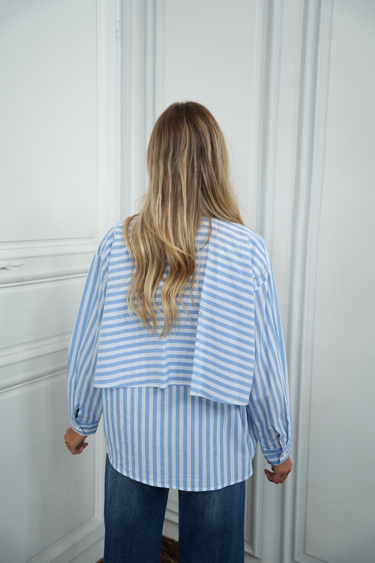 Kalli Asymmetric Blouse - Blue