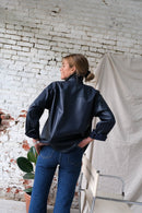 Surchemise Lou Similicuir Marine