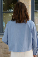 Veste Courte Zélie Rayure Bleu/Blanc