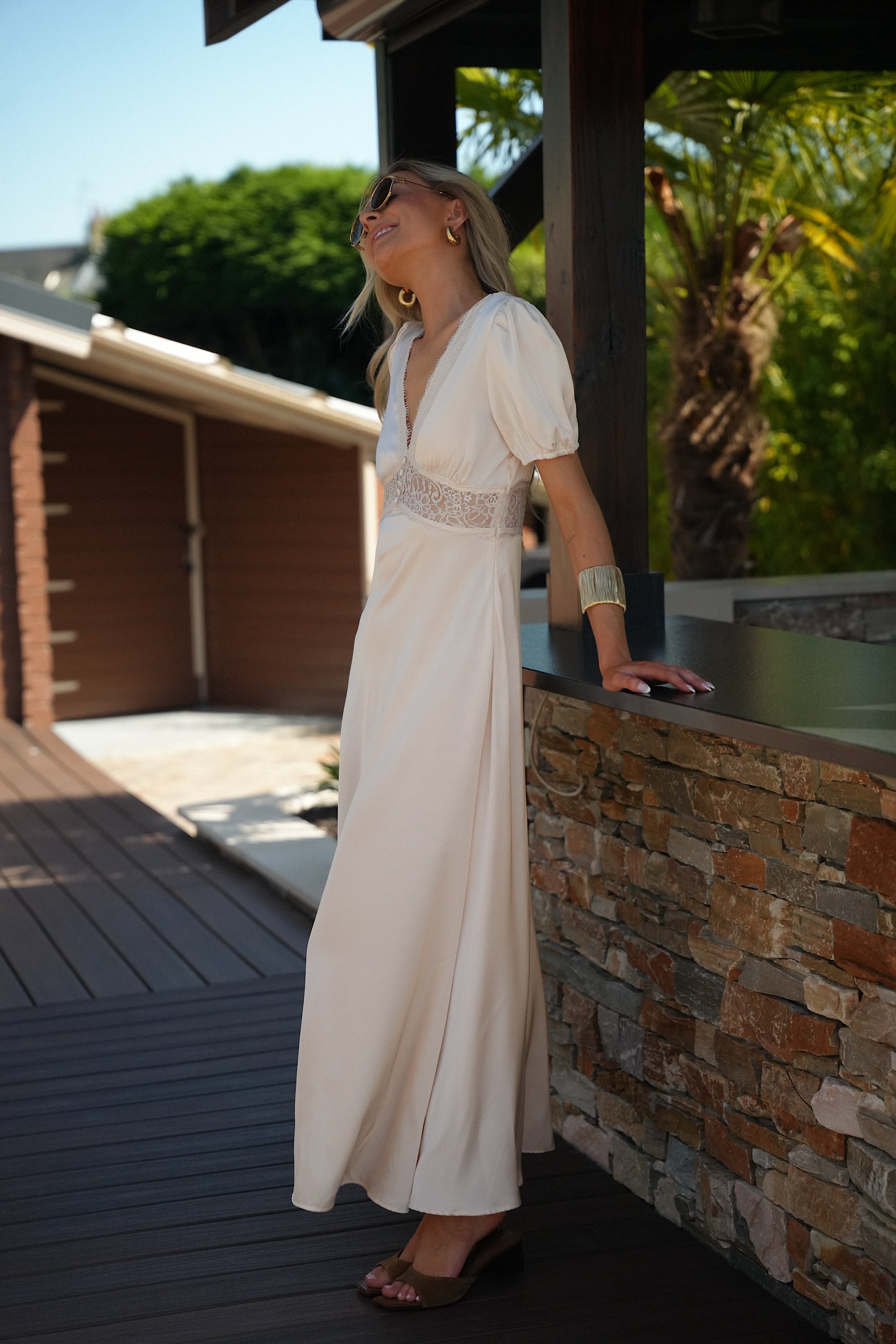 Robe Longue Gulia - Crème