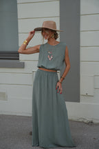 Ensemble Jupe/Top Elize - Kaki