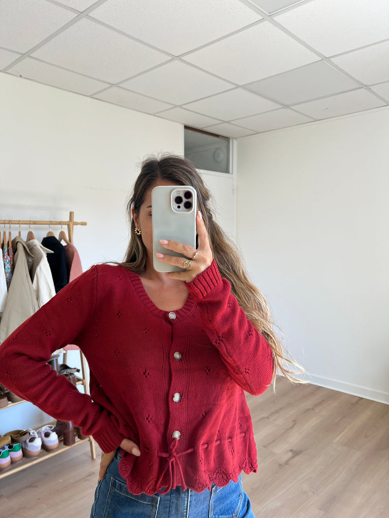 Cardigan Emma Bordeaux