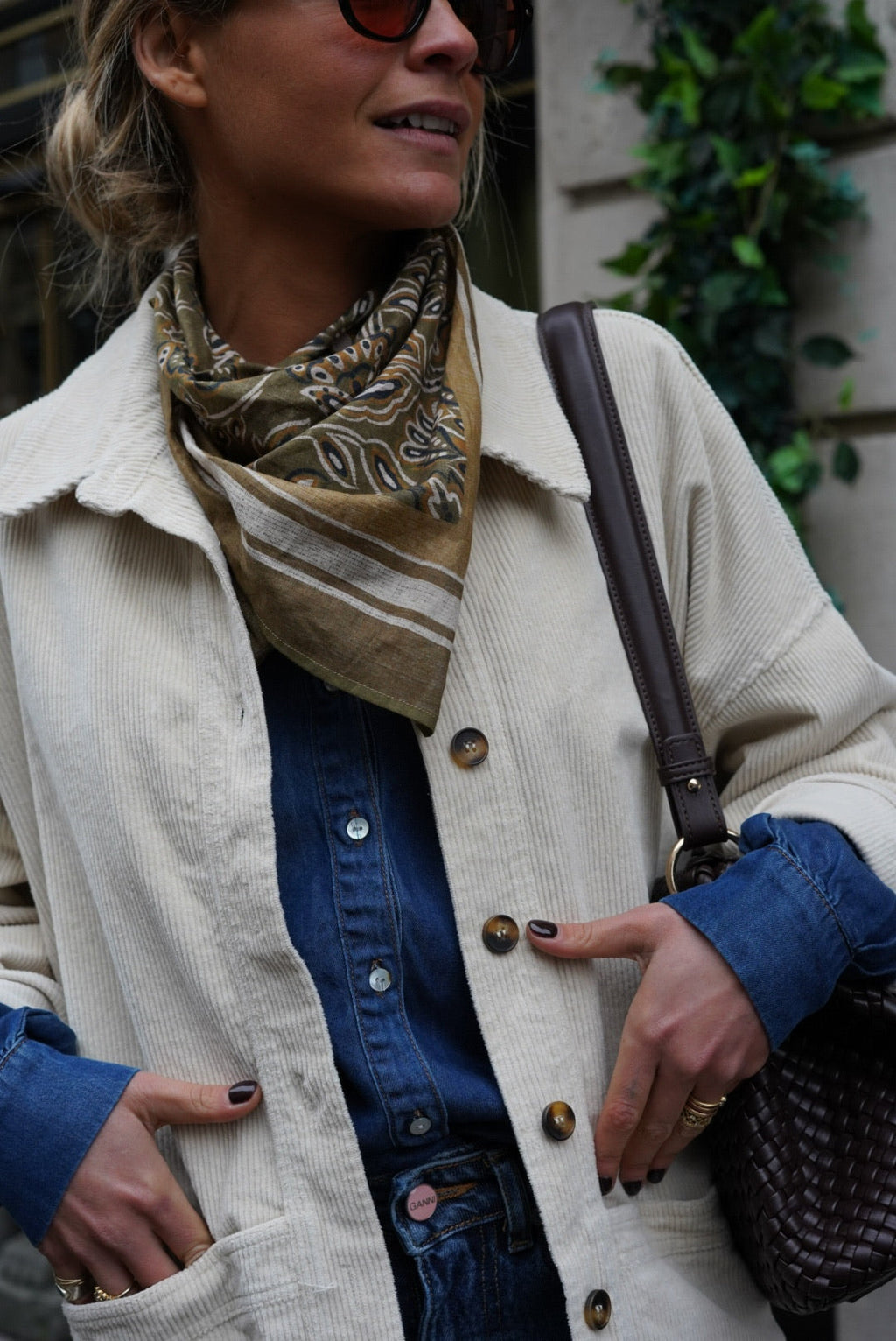 Tom Scarf Khaki Pattern