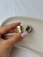 Boucles D’Oreilles Vintage - Strass Violine Facetté