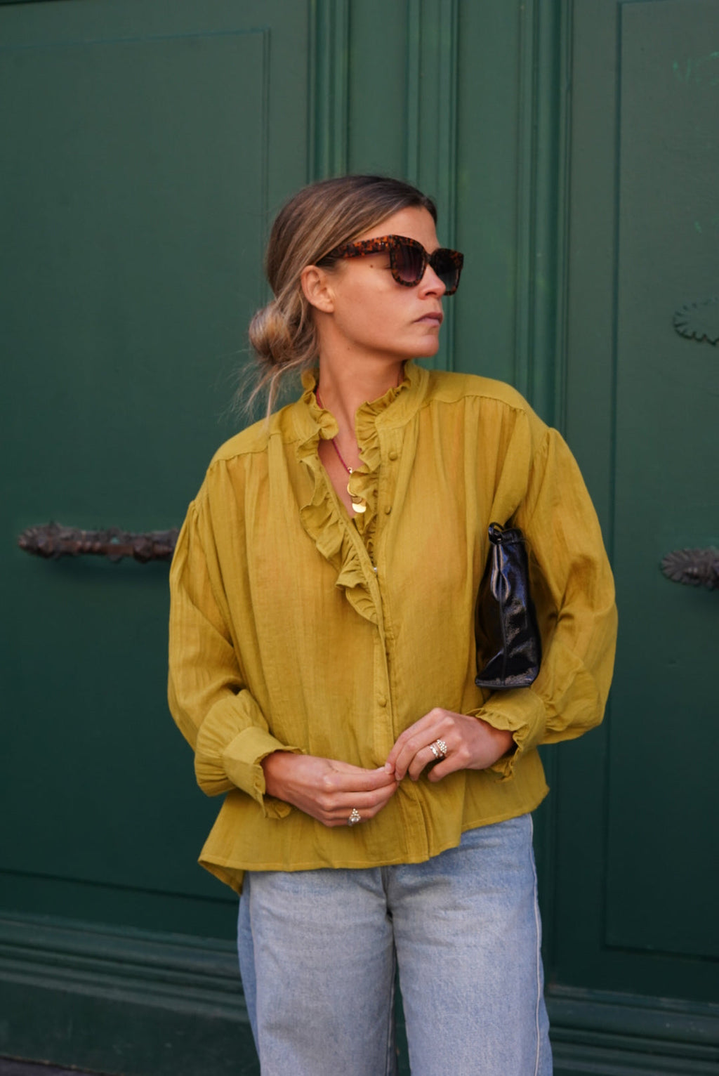 Lucile Olive Blouse
