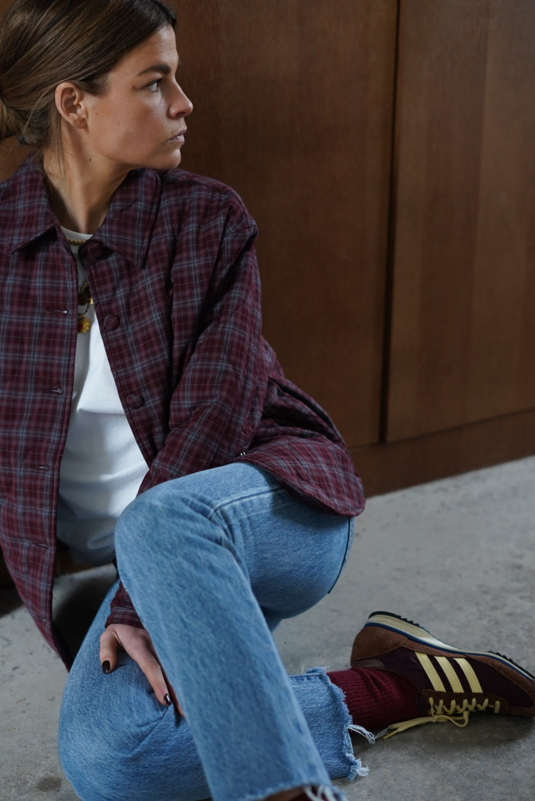 Capucine Quilted Jacket Burgundy