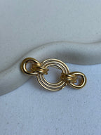 Broche Trifari Vintage - Anneaux Entrelacés Dorés