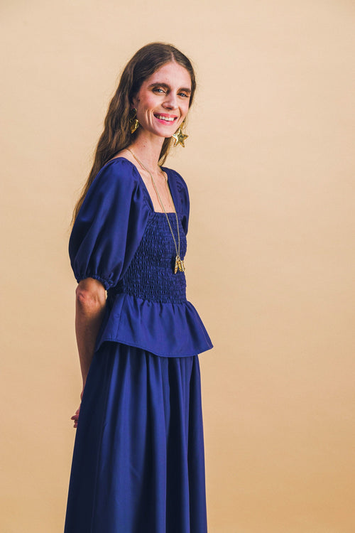 CHIARA top azul marino