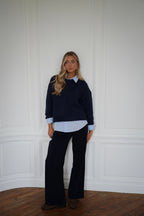 Pantalon Droit Sandro - Marine