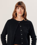 Cardigan Col Rond - Noir - Femme