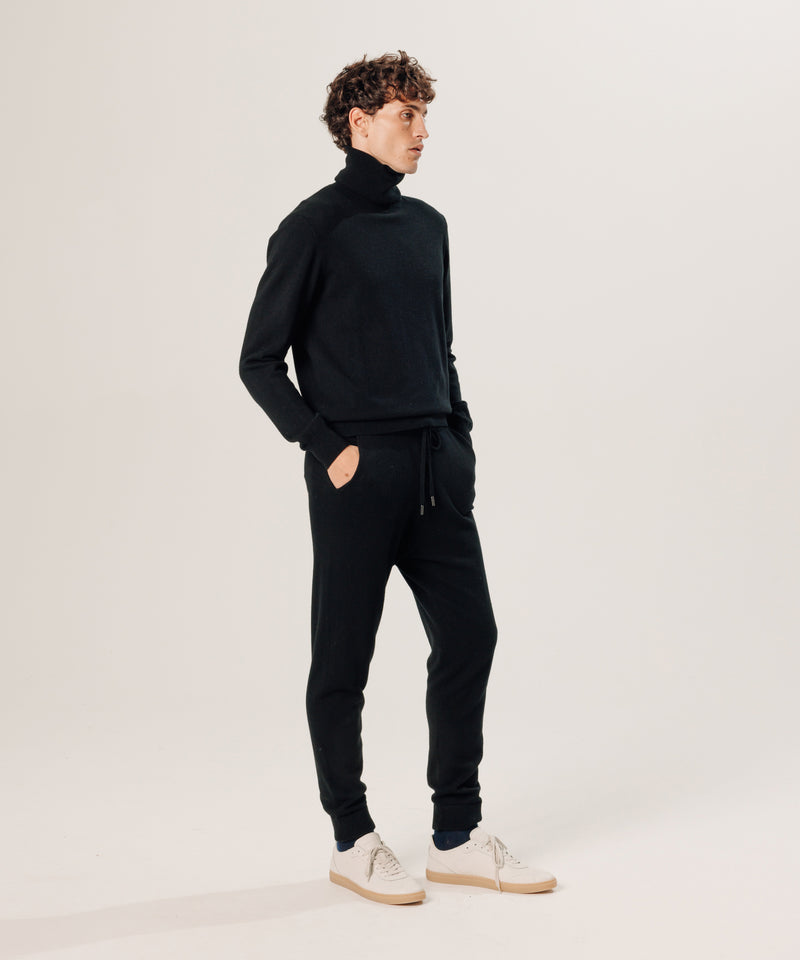 Pull Col Roule - Noir - Homme