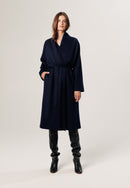 Abrigo Largo - Azul Medianoche - Mujer