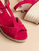 Espadrilles Palombaggia - Cuir Daim Fruit Rouge - Femme