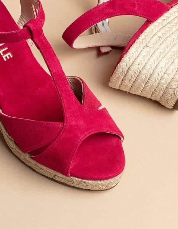 Espadrilles Palombaggia - Cuir Daim Fruit Rouge - Femme