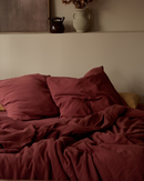 Housse De Couette - En Gaze De Coton - Rose Brique