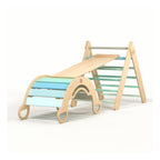 Triangle De Pikler + Grand Toboggan Double Face + Bascule D'Équilibre