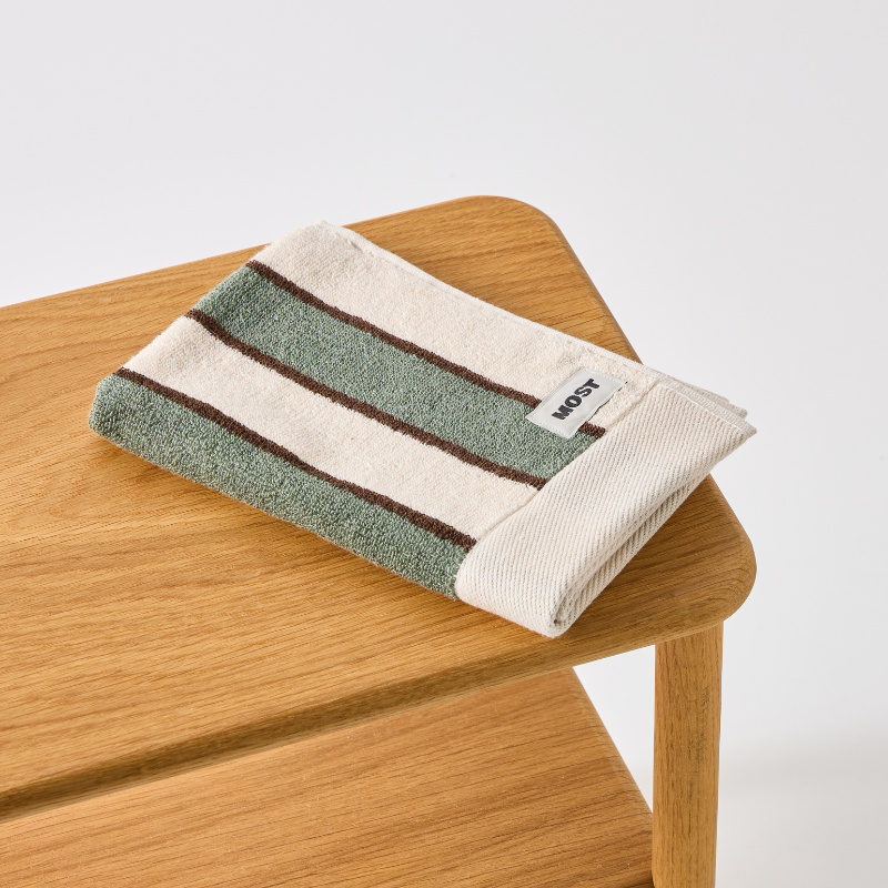 Bath Towel - Green Stripes