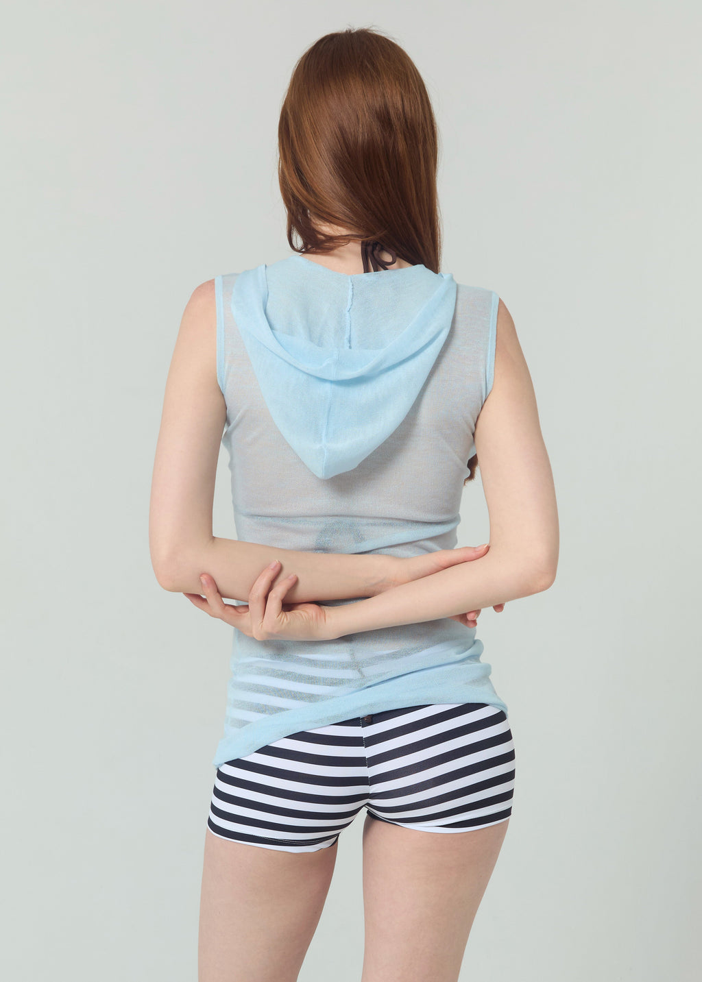 Robe Tricot à Capuche - Bleu