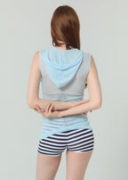Robe Tricot à Capuche - Bleu