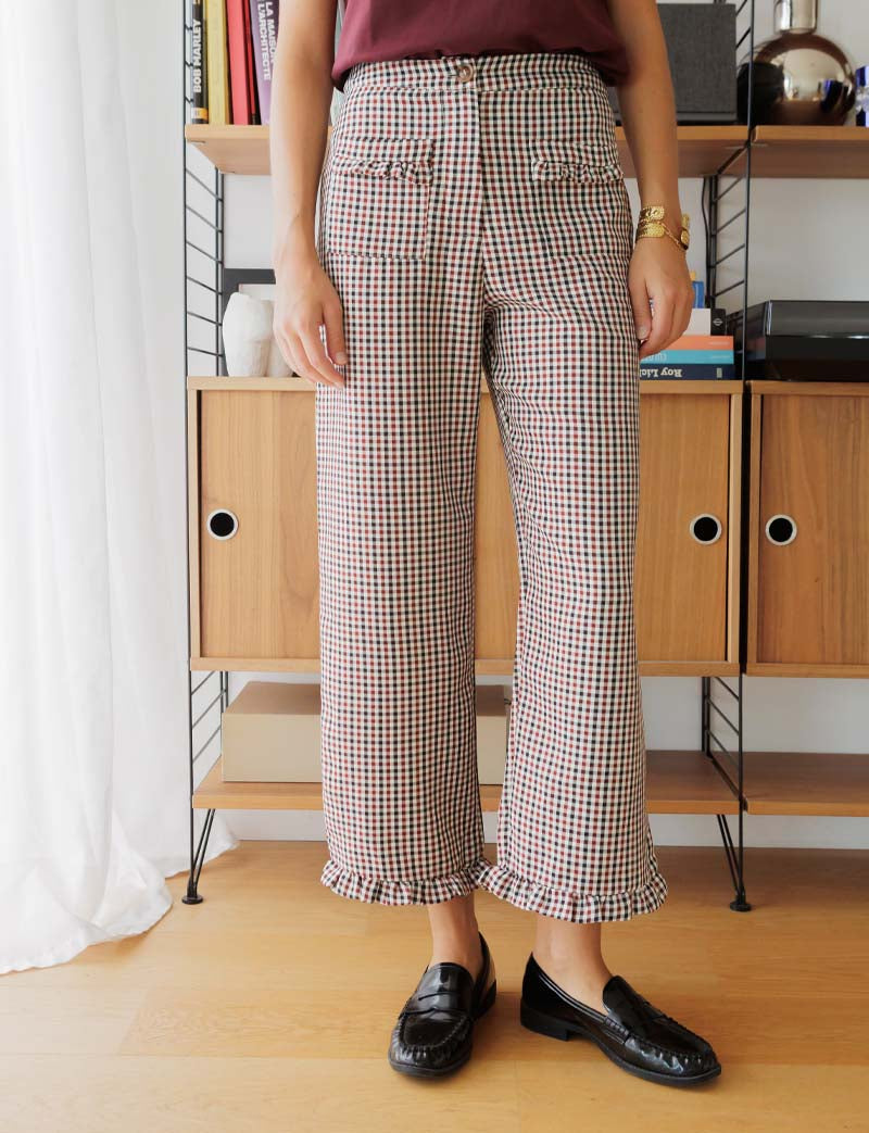 Pantalon À Carreaux Zita