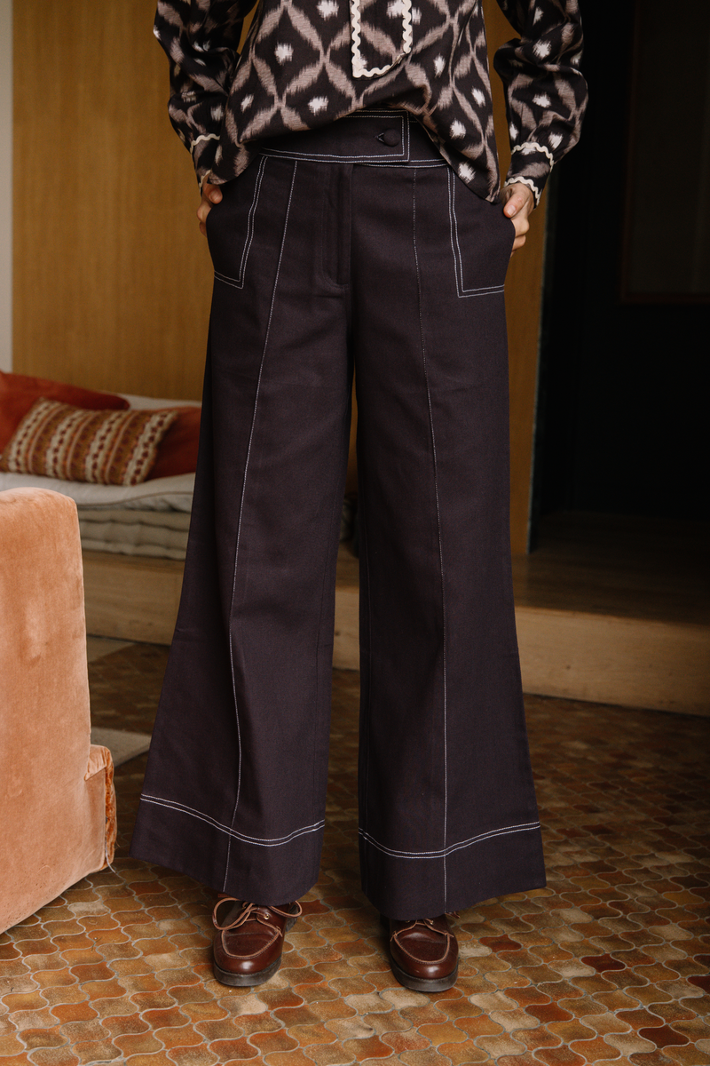 Pantalon Celine - Prune