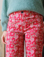 Pantalon Rouge Fleuri Jordy