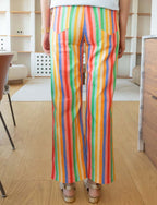 Jean À Rayures Multicolores Jony