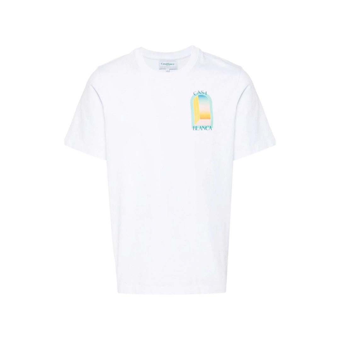 Casablanca - Camiseta L'Arche Gradient Pastel SS23 - Blanco