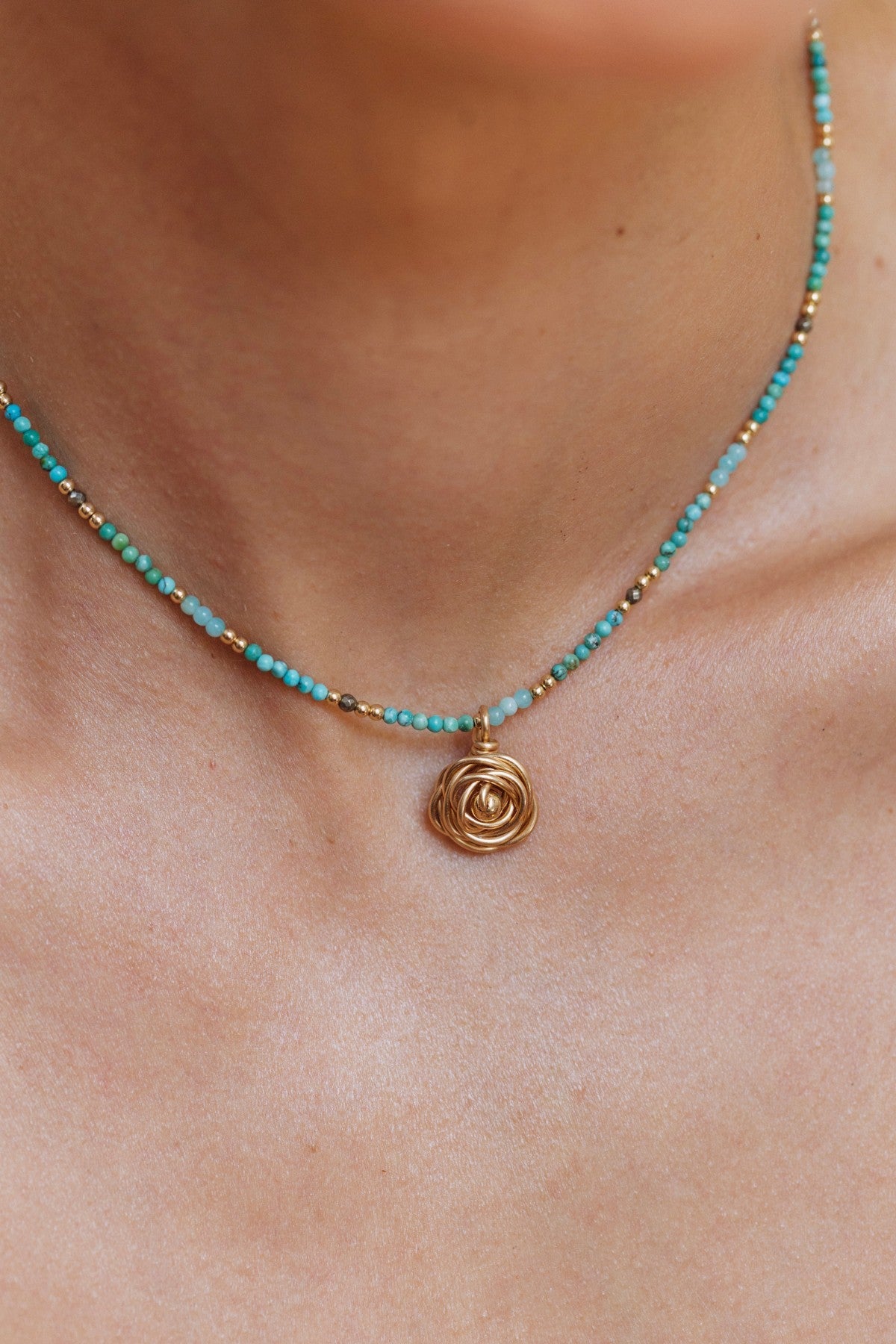 Pendentif Rosa Moyen - Or