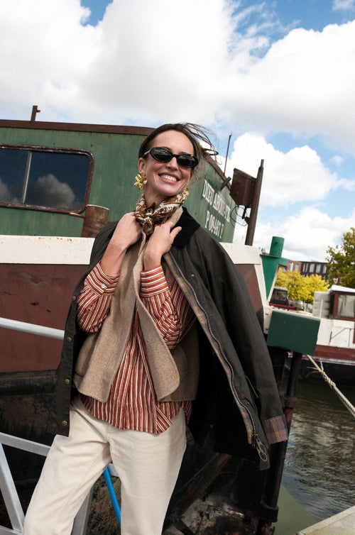 Blouse Lucie Rayures Brique