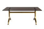 Sansa - Dining Room Table - Glass - Gold